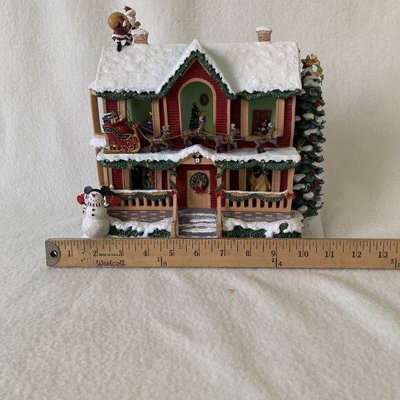 Bradford Exchange Disney Twas The Night Before Christmas Illuminated House Story - Picture 6 of 16